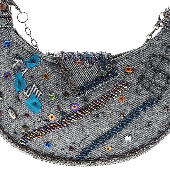 NWT MARY FRANCES "In The 80s" Beaded Designer Embellished Crossbody Handbag - Picture 5 of 6